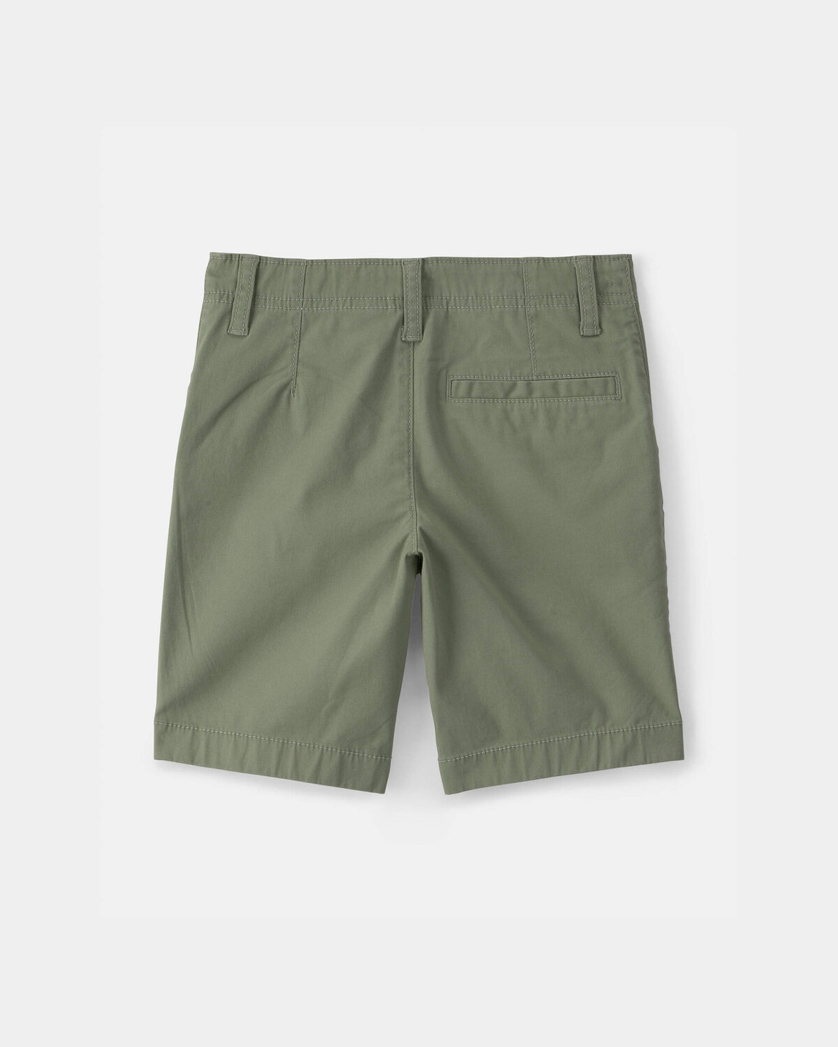 Boys Twill Flat-Front Shorts - Green 2 Boys Twill Flat-Front Shorts - Green