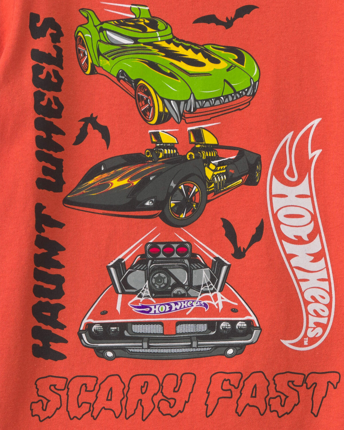 Toddler Boy 'Haunt Wheels' Car Halloween Graphic Tee - Orange 2 Toddler Boy 'Haunt Wheels' Car Halloween Graphic Tee - Orange