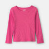 Girls Long-Sleeve Ribbed Top - Pink 5 Girls Long-Sleeve Ribbed Top - Pink