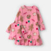 Girls 2-Pack Christmas Gingerbread Fleece Loose Fit Night Gown & Doll Gown - Pink 4 Girls 2-Pack Christmas Gingerbread Fleece Loose Fit Night Gown & Doll Gown - Pink