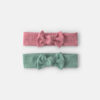 Baby Girl 2-Pack Bow Headwraps - Green/Pink
