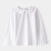 Toddler Scalloped Collar Long-Sleeve Shirt - White