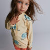 Toddler Half-Zip Long-Sleeve Rashguard in Snail Print- Yellow 13 Toddler Half-Zip Long-Sleeve Rashguard in Snail Print- Yellow