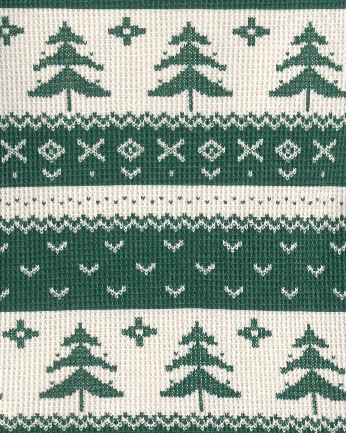 Toddler 2-Piece Fair Isle Waffle Knit Pajamas Made with Organic Cotton 3 Toddler 2-Piece Fair Isle Waffle Knit Pajamas Made with Organic Cotton