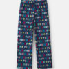 Adult 'Feliz Navidad' Christmas Fleece Loose Fit Pajama Bottoms - Navy Blue 4 Adult 'Feliz Navidad' Christmas Fleece Loose Fit Pajama Bottoms - Navy Blue