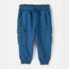 Baby Boy French Terry  Cargo Knit Joggers - Blue