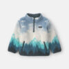 Toddler Boy Mountainscape Quarter-Zip Pullover Sweatshirt - Blue/Grey 13 Toddler Boy Mountainscape Quarter-Zip Pullover Sweatshirt - Blue/Grey