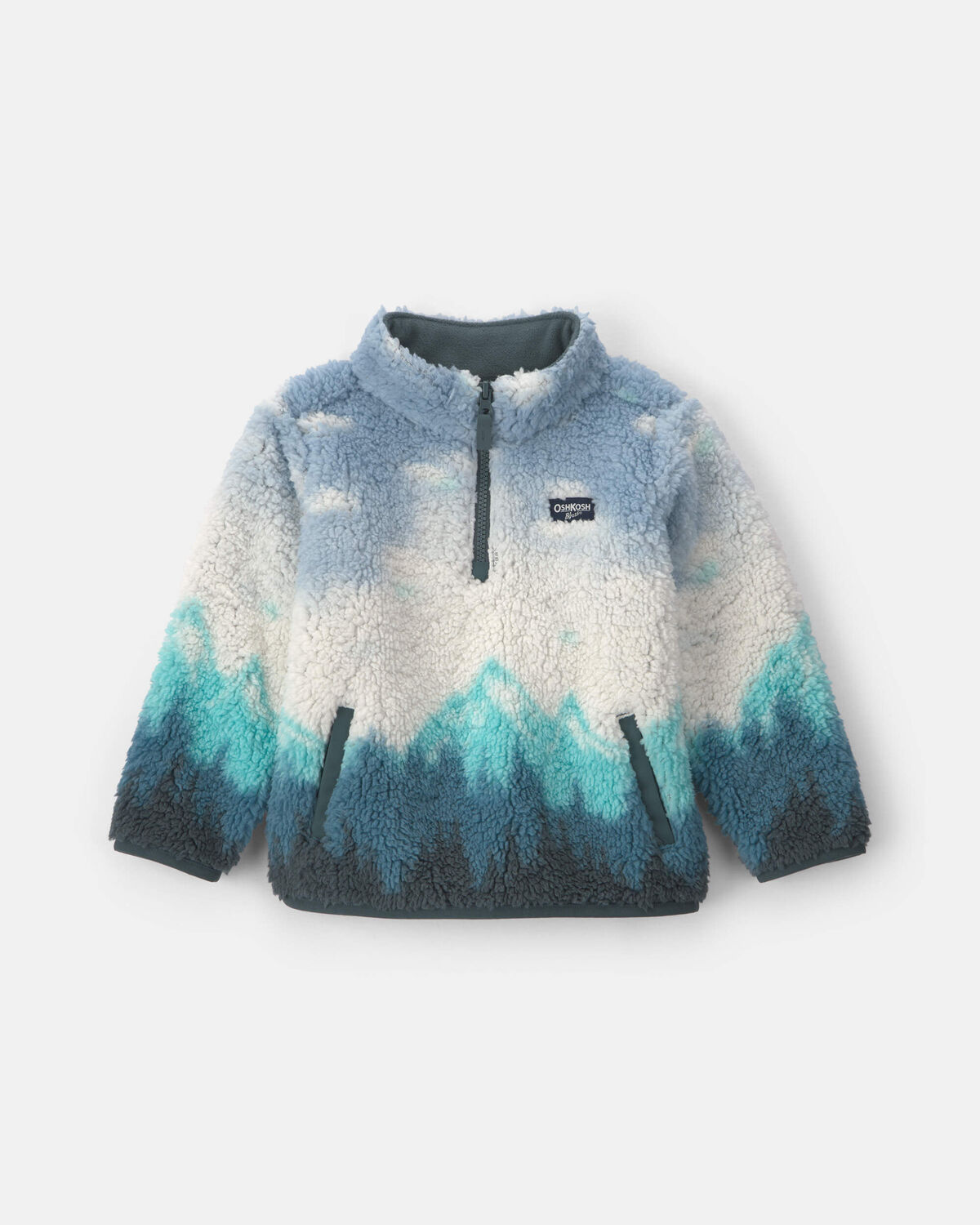 Toddler Boy Mountainscape Quarter-Zip Pullover Sweatshirt - Blue/Grey 1 Toddler Boy Mountainscape Quarter-Zip Pullover Sweatshirt - Blue/Grey
