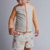 Toddler Boy Swim Trunks in Sandcastle Print - Cream 12 Toddler Boy Swim Trunks in Sandcastle Print - Cream