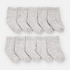 Baby Boy 10-Pack Crew Socks - Grey 9 Baby Boy 10-Pack Crew Socks - Grey