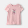 Girls Macaron Bow Graphic Tee - Pink 3 Girls Macaron Bow Graphic Tee - Pink
