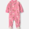 Baby Girl Dog Fleece 2-Way Zip Sleep & Play Pajamas - Pink