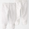 Baby 2-Pack Organic Cotton Rib Footed Pants