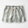 Baby Boy Recycled Swim Trunks in Stripes