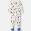 Baby Boy 1-Piece Monster 2-Way Zip DreamPlush Snug Fit Footed Pajama - Cream