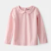 Toddler Scalloped Collar Long-Sleeve Shirt - Pink