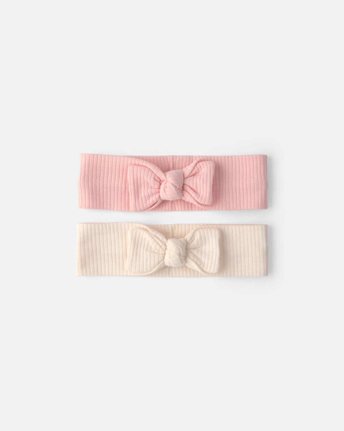 Baby Girl 2-Pack Headbands - Pink/Ivory 1 Baby Girl 2-Pack Headbands - Pink/Ivory