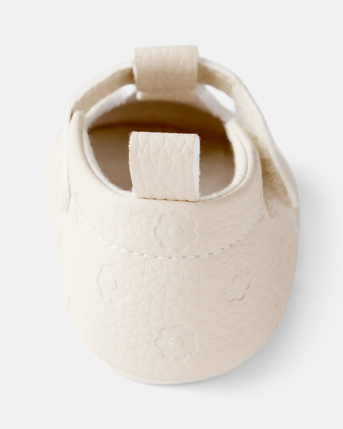 Baby Girl Flower Mary Jane Shoes - Cream 4 Baby Girl Flower Mary Jane Shoes - Cream