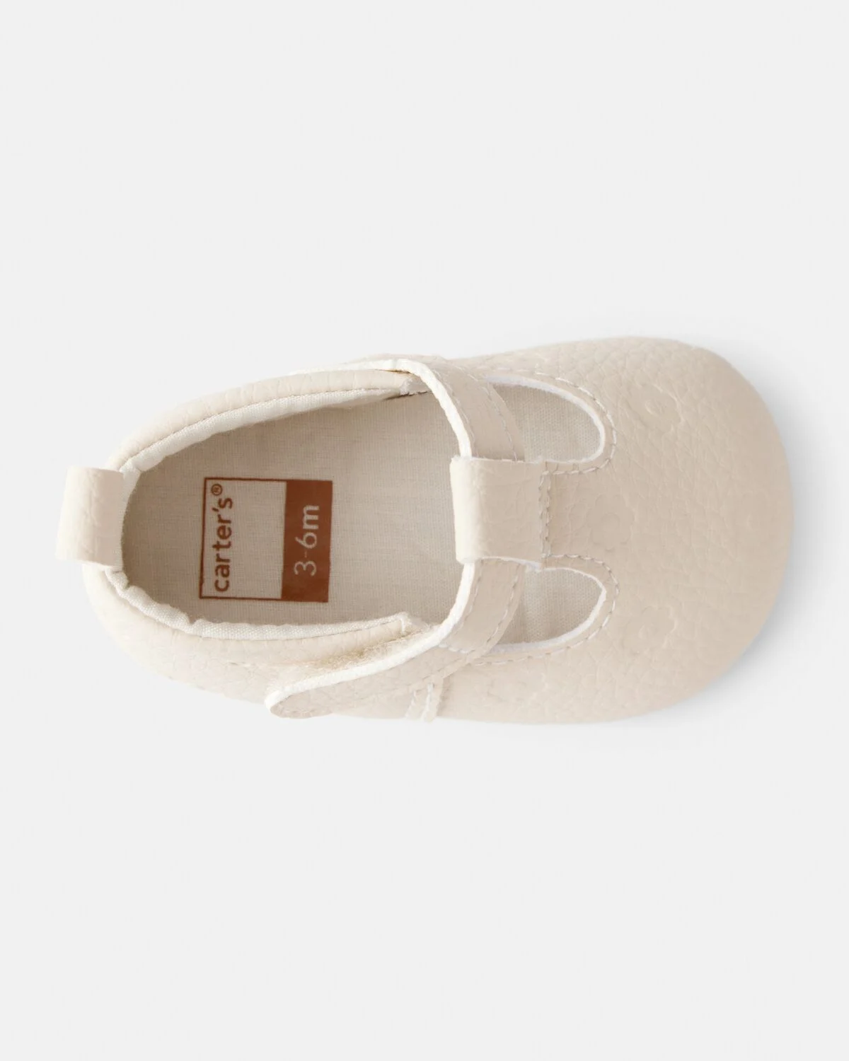 Baby Girl Flower Mary Jane Shoes - Cream 5 Baby Girl Flower Mary Jane Shoes - Cream