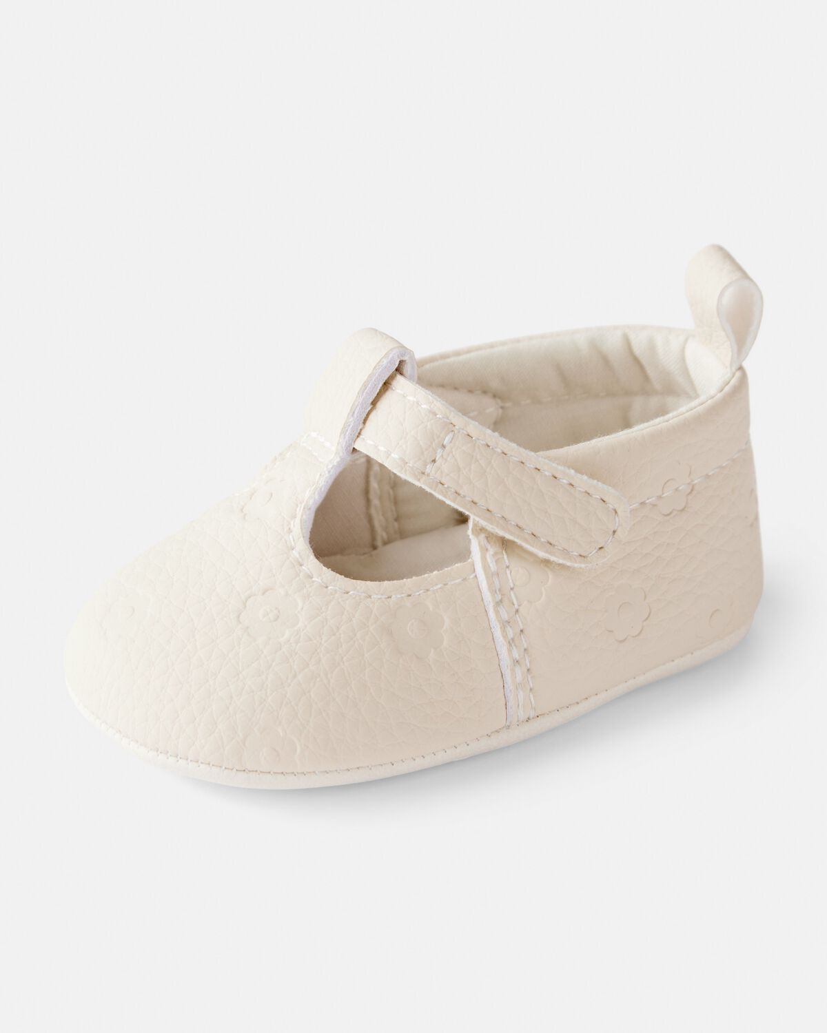 Baby Girl Flower Mary Jane Shoes - Cream 7 Baby Girl Flower Mary Jane Shoes - Cream