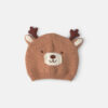Baby Reindeer Christmas Knit Hat - Brown