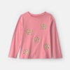 Girls Cheetah Star Long-Sleeve Graphic Tee - Pink