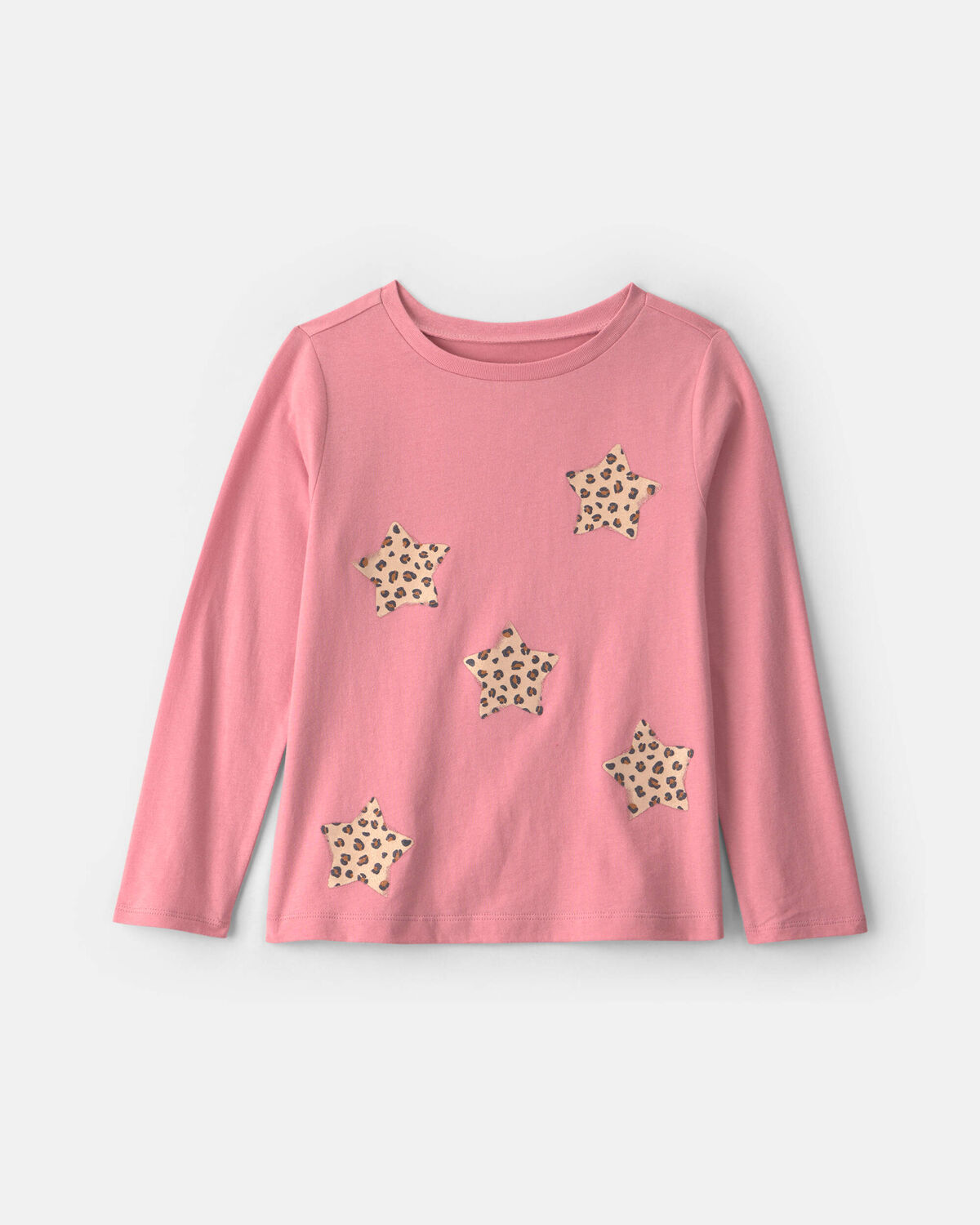Girls Cheetah Star Long-Sleeve Graphic Tee - Pink 1 Girls Cheetah Star Long-Sleeve Graphic Tee - Pink