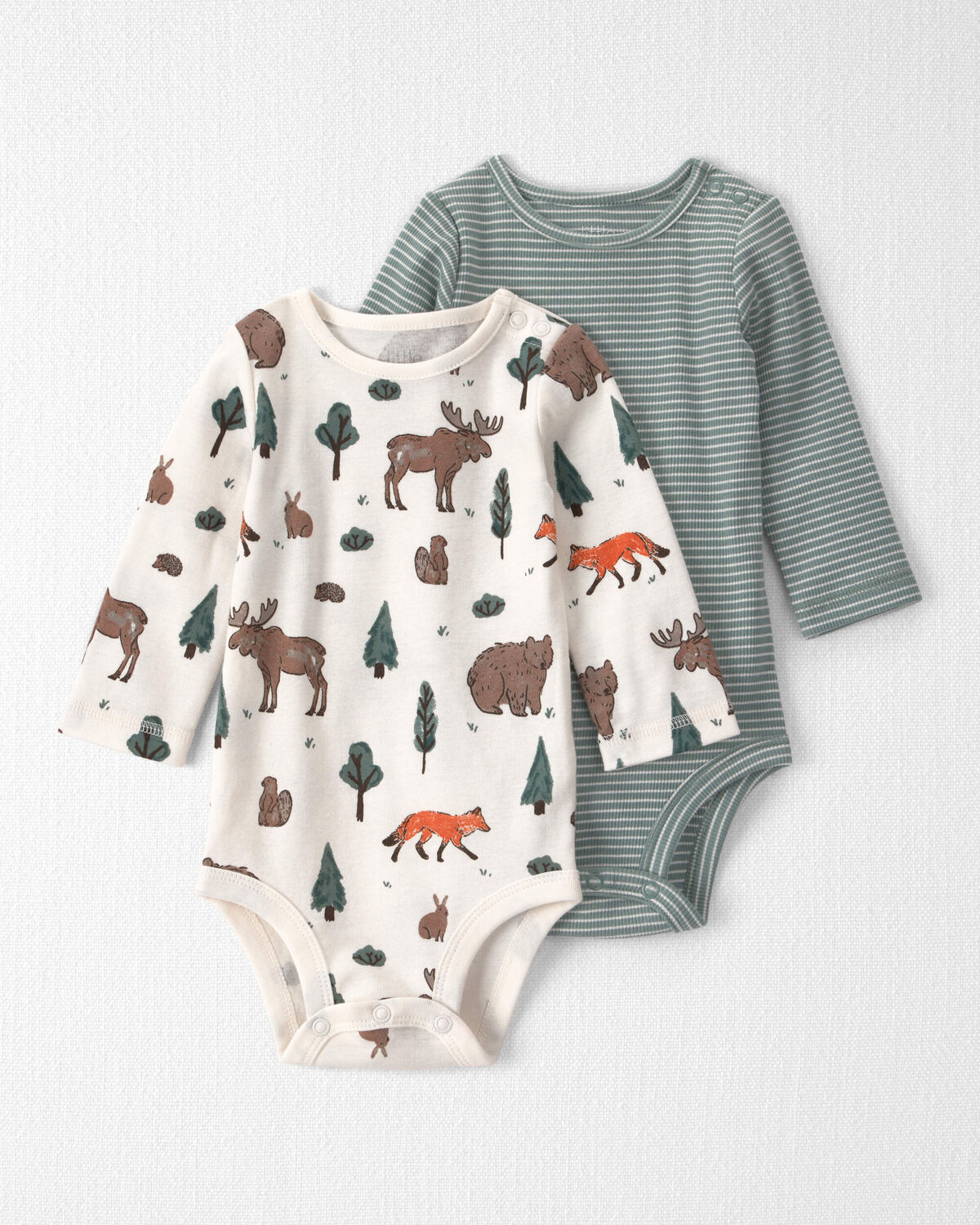 Baby 2-Pack Organic Cotton Bodysuits 1 Baby 2-Pack Organic Cotton Bodysuits