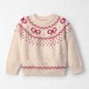 Toddler Girl Organic Cotton Fair Isle Sweater Knit Pullover