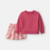 Toddler Girl 2-Piece Apple French Terry Long-Sleeve Top & Skort Set - Pink 8 Toddler Girl 2-Piece Apple French Terry Long-Sleeve Top & Skort Set - Pink