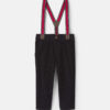 Toddler Boy Corduroy Straight Suspender Pants - Black