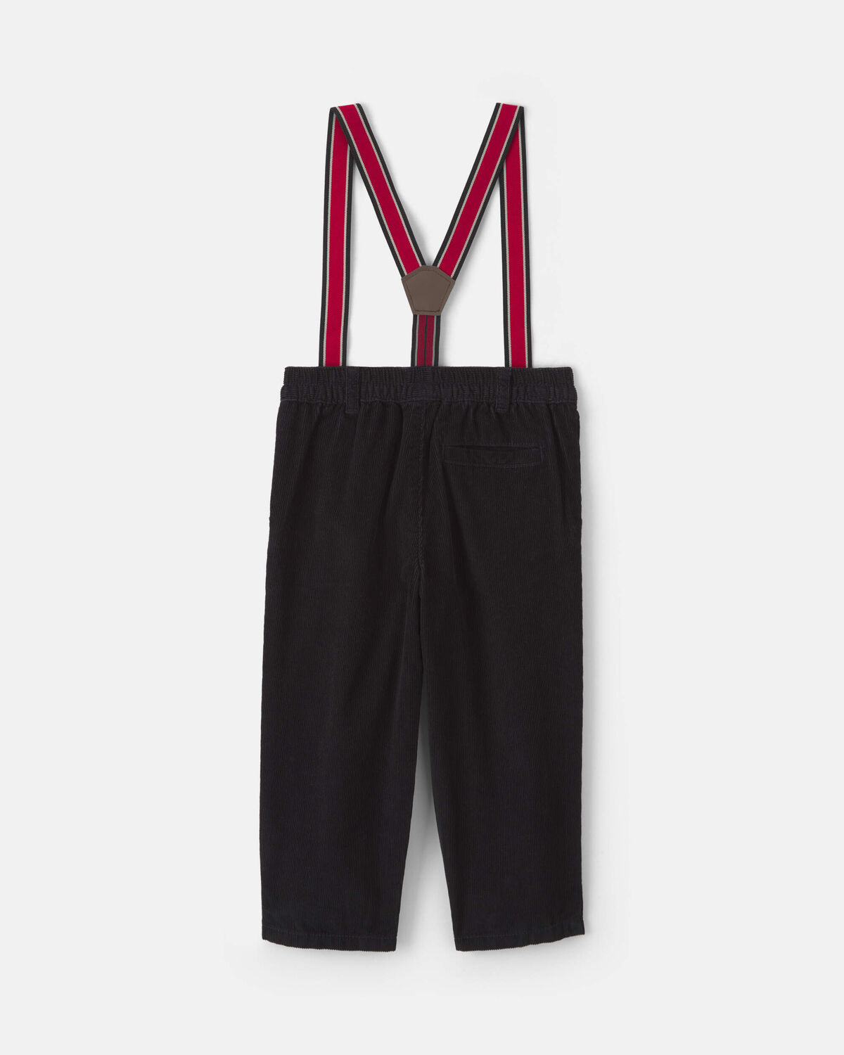 Toddler Boy Corduroy Straight Suspender Pants - Black 2 Toddler Boy Corduroy Straight Suspender Pants - Black