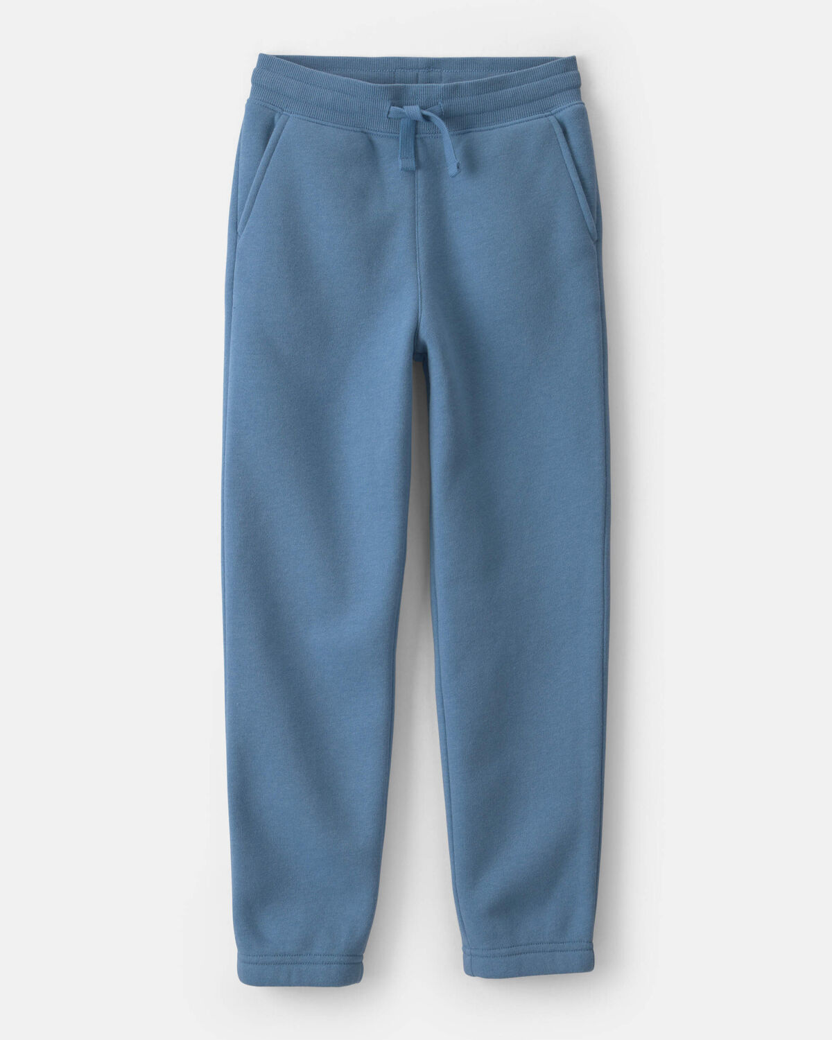 Boys Fleece Drawstring Knit Joggers - Blue 1 Boys Fleece Drawstring Knit Joggers - Blue