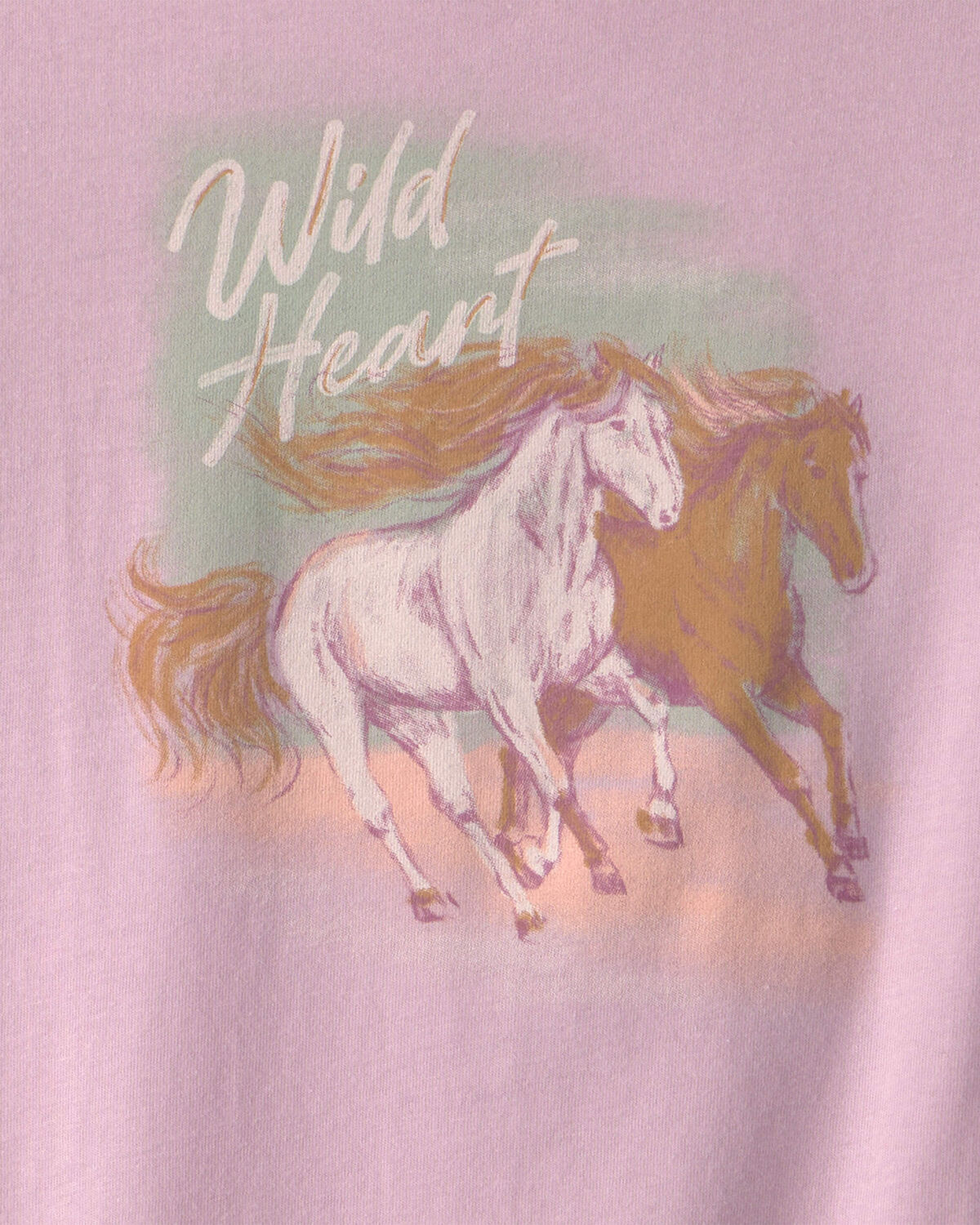 Girls 'Wild Heart' Horse Long-Sleeve Graphic Tee - Purple 2 Girls 'Wild Heart' Horse Long-Sleeve Graphic Tee - Purple