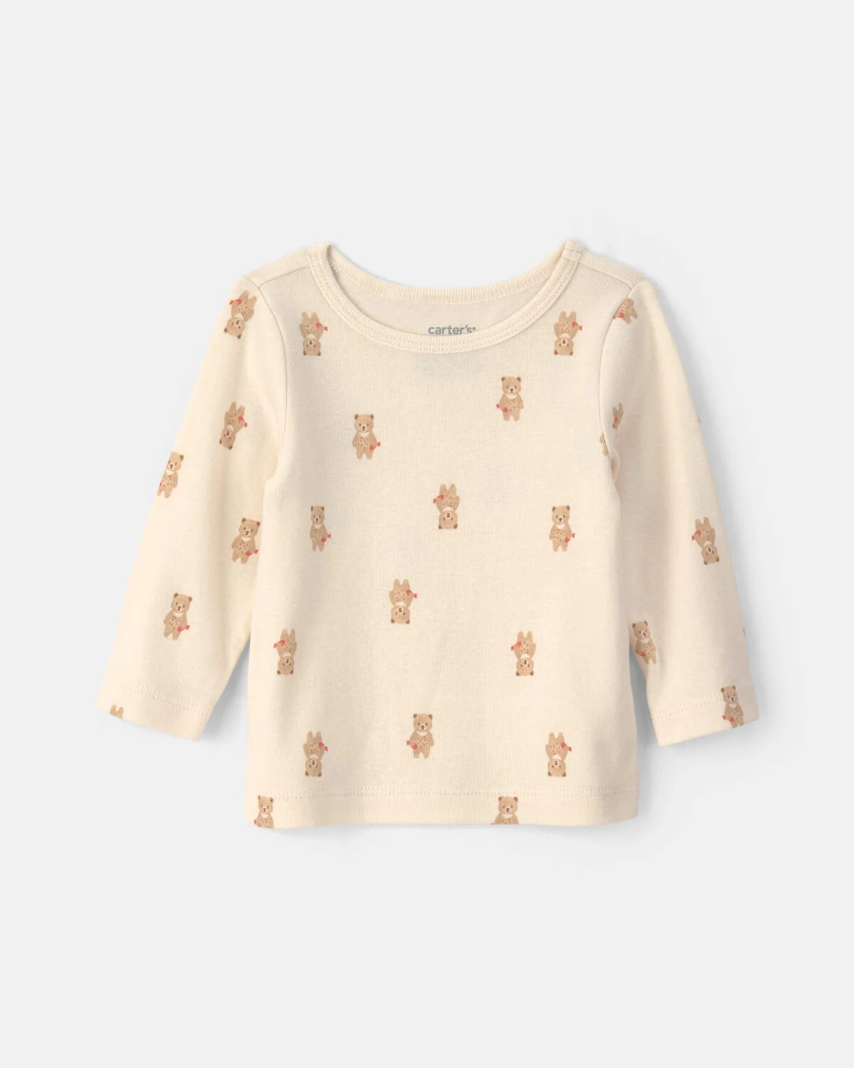 Baby 2-Piece Bear Long-Sleeve Overall Set - Brown 3 Baby 2-Piece Bear Long-Sleeve Overall Set - Brown