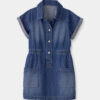 Toddler Girl Denim Button-Up Dress - Dark Wash