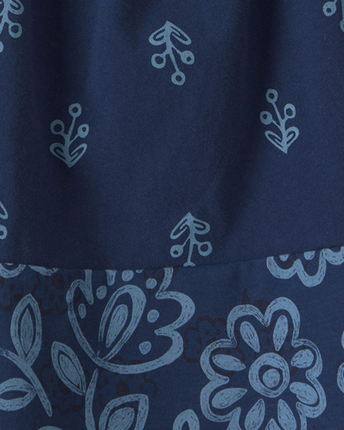 Toddler Girl Floral Ruffle-Sleeve Tank Top - Navy 2 Toddler Girl Floral Ruffle-Sleeve Tank Top - Navy