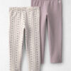 Toddler Girl 2-Pack Recycled Fleece Leggings Made with Organic Cotton