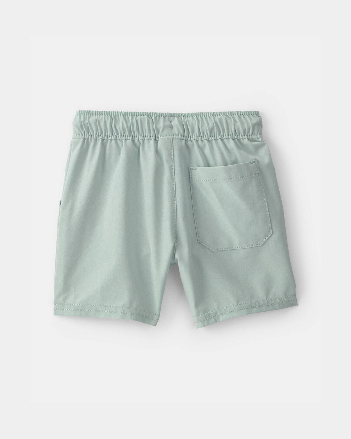 Baby Boy Poplin Drawstring Utility Shorts - Green