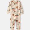 Toddler Boy 1-Piece Farm 100% Cotton Snug Fit Pajama - Beige 5 Toddler Boy 1-Piece Farm 100% Cotton Snug Fit Pajama - Beige
