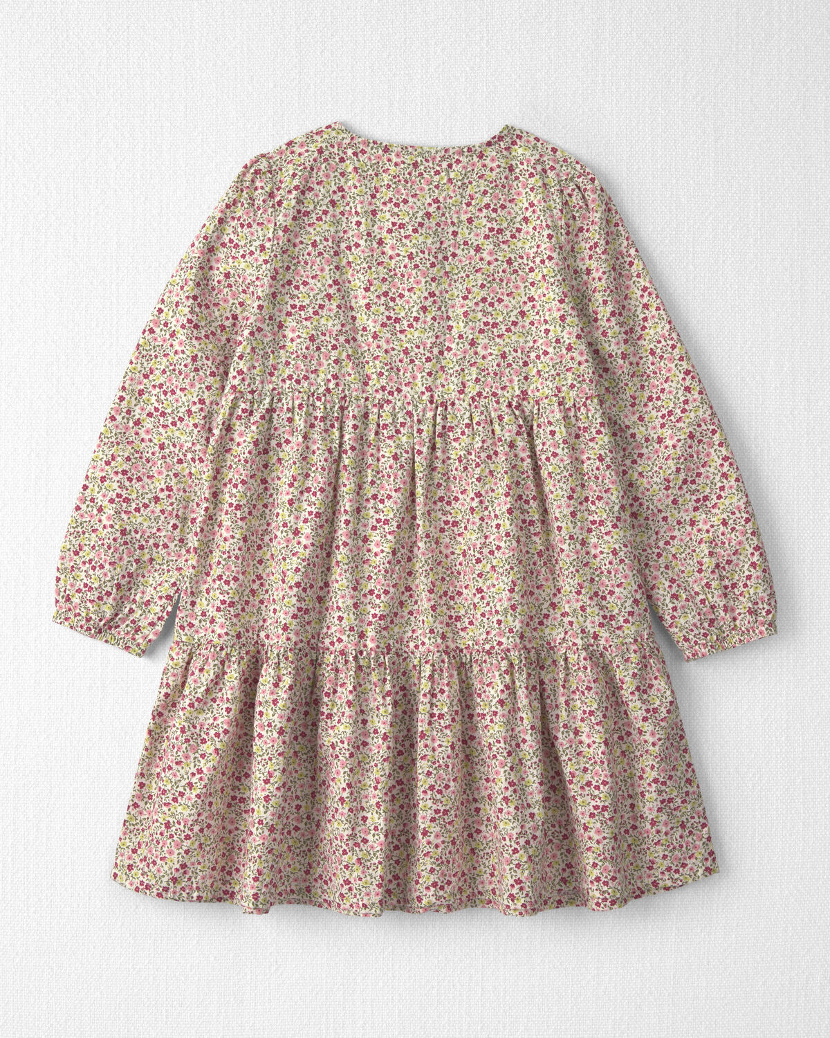 Girls Organic Cotton Dobby Dress in Floral 2 Girls Organic Cotton Dobby Dress in Floral