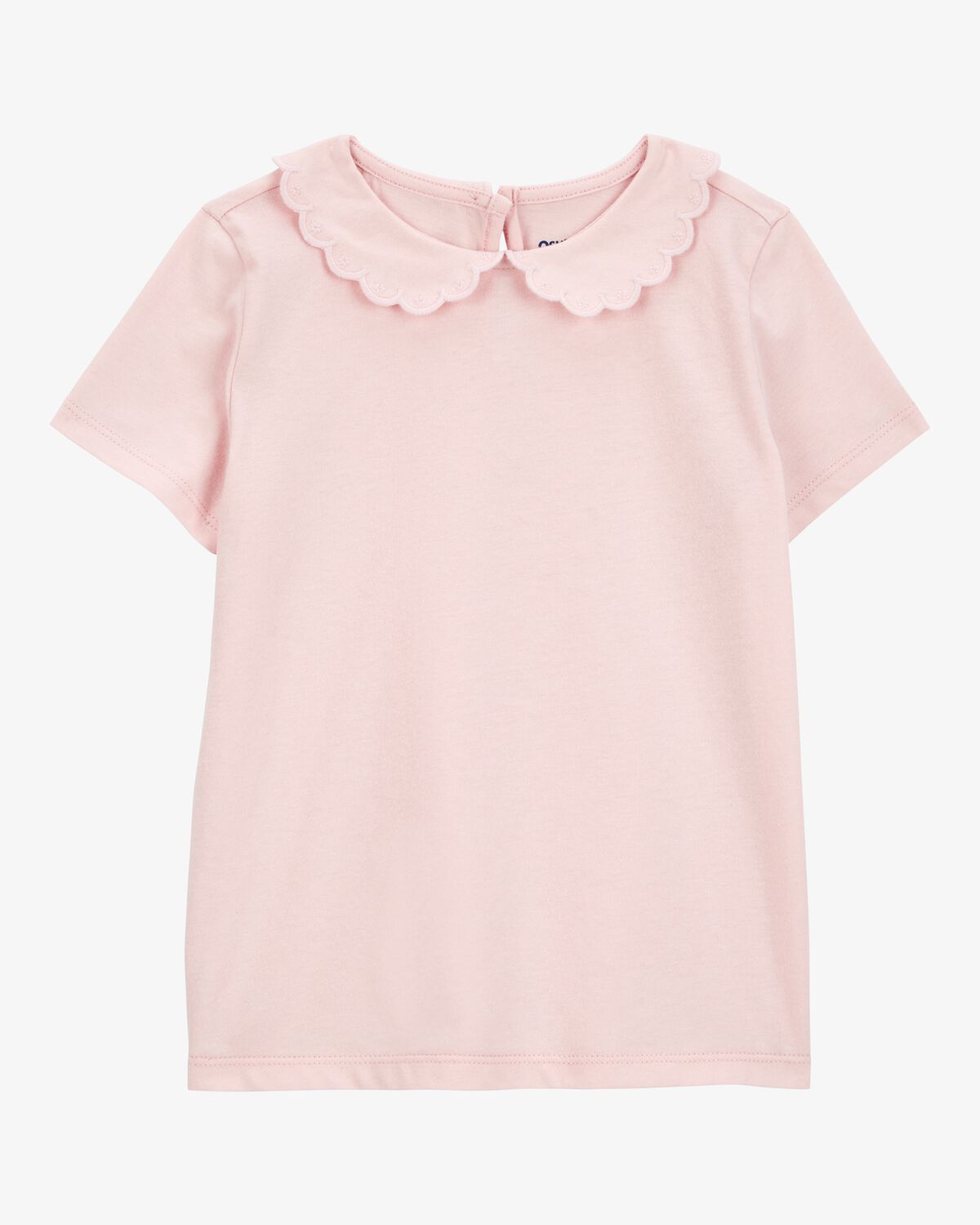 Toddler Scalloped Collar Short-Sleeve Top - Pink 1 Toddler Scalloped Collar Short-Sleeve Top - Pink