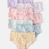 Toddler Girl 7-Pack Heart Print Brief Underwear - Blue/Purple/Pink