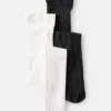 Girls 2-Pack Tights - Black/White