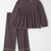 Toddler Girl 2-Piece Organic Cotton Smocked Top & Pant Set