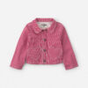 Toddler Girl Hickory Stripe Valentine's Day Fashion Jacket - Red