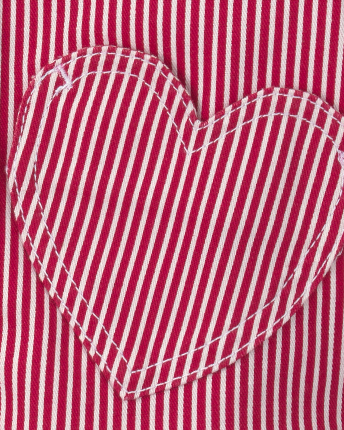 Toddler Girl Hickory Stripe Valentine's Day Fashion Jacket - Red