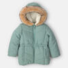 Toddler Girl Hooded Heavyweight Winter Jacket - Olive Green