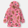 Girls Christmas Gingerbread Fleece Pajama Hoodie - Pink 6 Girls Christmas Gingerbread Fleece Pajama Hoodie - Pink