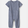 Baby Boy Striped Jumpsuit - Blue
